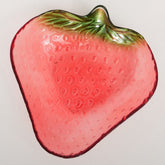 Hectarul - Bol rosu/verde din sticla 16 x 15,5 cm, 150 ml, Fruity Boltze design capsuna